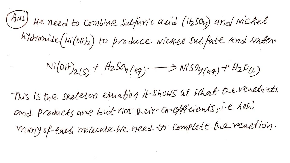 Chemistry homework question answer, step 1, image 1